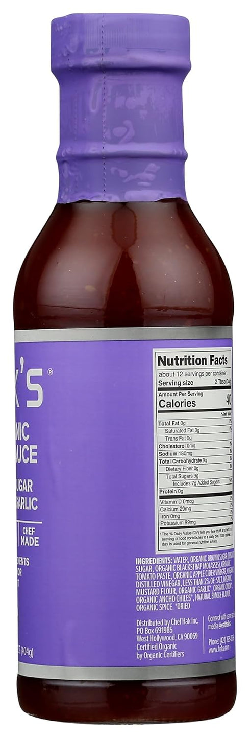HAKS Organic Brown Sugar Roasted Garlic Bbq Sauce, 14.25 OZ...
