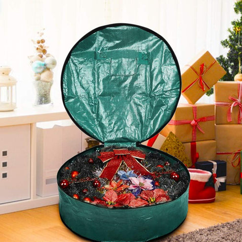 ProPik Christmas Wreath Storage Bag 36" - Garland Holiday Container with Tear Resistant Material - Featuring Heavy Duty Handles and Transparent Ca...