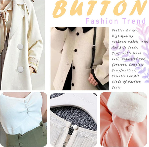 25mm(1inch) Satin Twill Fabric Covered Button with Metal Shank Back,Special Buttons for Suits and Uniforms Trench Coats(Black,20pcs)...