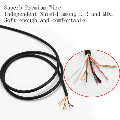 NewFantasia Replacement Audio Cable Compatible with EPOS H6Pro, PC38X, GSP 301, GSP 300, GSP 302, GSP 602, GSP 601, H3 Gaming Headsets 1.3m/4.3ft...