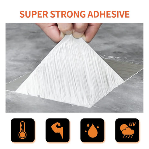 Butyl Tape Waterproof Sealing Tape Aluminum Foil Tape, for RV Repair, Window, Silicone, Glass & EDPM Roof Leak Patching, Boat and Pipe Sealing, Si...