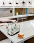 2 Slice Toaster Cover, Bread Machine Cover Retro Turquoise Flowers Butterfly Dragonfly Country Style Kitchen Appliance Dust Cover Top Handle Finge...