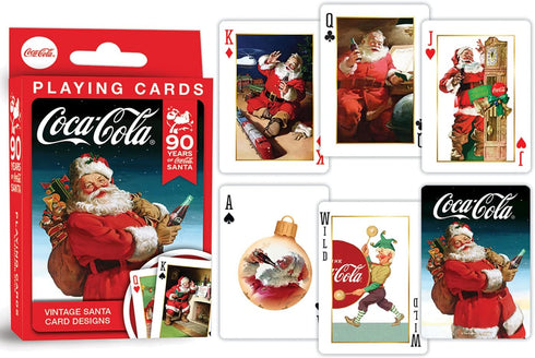 MasterPieces Family Games - Coca-Cola Vintage Santa Playing Cards - Officially Licensed Playing Card Deck for Adults, Kids, and Family...
