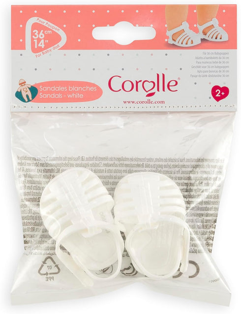 Corolle White Sandals Baby Doll Outfit Accessory - Mon Grand Poupon Clothes and Accessories fit 14" Dolls, for Kids Ages 3 Years and up...