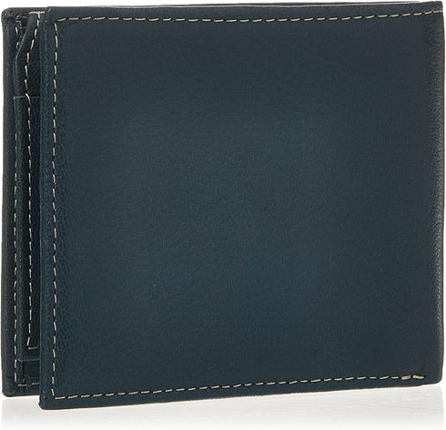 Timberland mens Leather Wallet With Attached Flip Pocket, Navy (Fine Break), One Size...