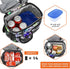 opux Insulated Lunch Bag for Men Women, Leakproof Floral Grey Lunch Box for Work, Portable Soft Lunch Cooler Bag with Shoulder Strap, Adult Lunchb...