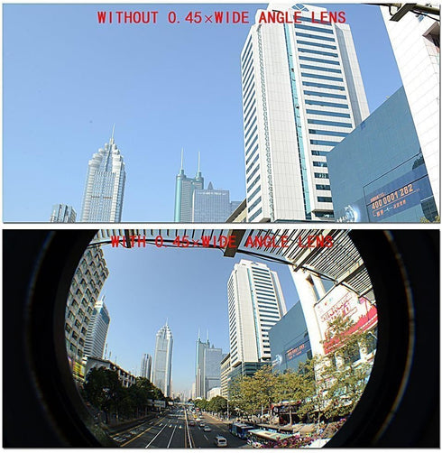 58mm 0.43X Wide Angle Lens For Canon Rebel T3, T3i, T4i, T5, T5i, T6, T6i, T6s, T7, T7i, SL1, SL2, EOS 60D, EOS 70D SLR Cameras with 18-55mm, 55-2...