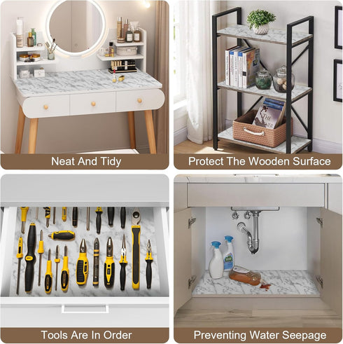 Non-Adhesive Drawer and Shelf Liner 12IN x 10FT?Non Slip Cabinet and Cupboard Liner, Kitchen Cabinet Liners for Shelves, Waterproof Drawer Shelf L...