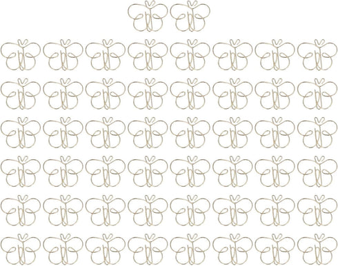 50pcs Cute Paper Clips, Golden Butterflies Paper Clips Electroplating Process Anti Rust Animal Shapes Paper Clips Antislip Small Paper Clips...