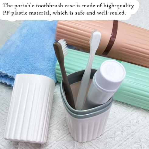 Toothbrush Travel Case Portable White Travel Toothbrush Holder Toothbrush Travel Containers for Bathroom Travel Camping School Toothbrush and Toot...