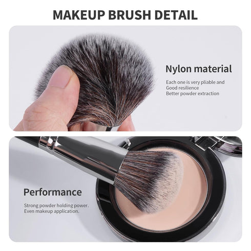 MAANGE Makeup Brushes 29 Pcs Makeup Kit, Premium Synthetic Foundation Powder Concealers Eye shadows Blush Brush Make up Brushes Set (Black, 29 Pie...