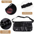 MSQ Makeup Brush Bag with Belt Cosmetic Brush Pouch Holder Organizer Multi Pocket Apron Pack with Adjustable Artist Belt Strap Large Capacity Grea...