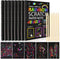 8 Pack Scratch Arts Drawing Notebook Paper for Kids Art Supplies, Large Rainbow Scratch and Sketch Books Set for Kids Party Favors...