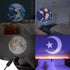 Moon Lamp USB Starlight Projector Earth Projection Astronaut Light Projector Happy Birthday Space Lights for Bedroom Galaxy 5 Pattern in 1 360° Ro...