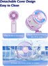Mini Portable Fan, Personal Handheld Fan Foldable 4000mAh Battery Operated USB Rechargeable Small Desk Fan Quiet Powerful 3 Speed Makeup Lash Fan ...