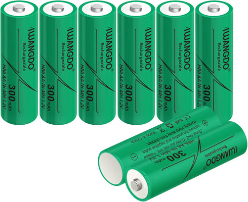 Battery AA HR6 300mAh Ni-MH Rechargeable for Solar Light Outdoor Yarn Light...