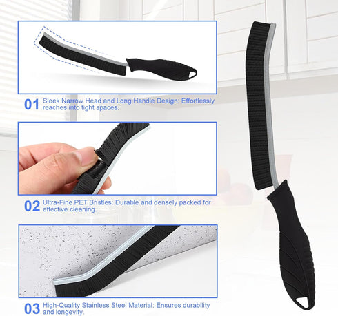 Hard Bristle Crevice Cleaning Brush 10PCS, Grout Cleaning Brush for Hosehold Use, Window Groove, Bathroom, Kitchen, Toilet, Sink...
