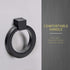 6Pcs Round Cabinet Ring Pull Handles Single Hole Ring Knobs for Cabinet Drawer Dresser Cupboard Wardrobe, Matte Black...