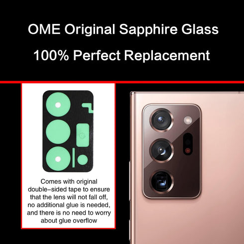 2PCS Galaxy Note 20 Ultra Back Rear Camera Lens Glass Replacement Back Lens Glass for Samsung Galaxy Note 20 Ultra 6.9 inches All Carriers with Fr...