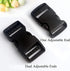 BEAULEGAN Plastic Buckles 1 Inch (Pack of 10) - Quick Side Release for Luggage Straps, Pet Collar, Backpack Repair, Dual Adjustable Ends, Black...
