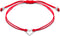 Red Womens Friendship Bracelet, Small Handmade Sterling Silver 925 Open Heart Shaped Charm, Pull Adjustable Kindred Cord Thread. Handmade Heart Gi...