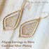 – Boho Filigree Two-Tone Dangle Earrings - Exquisite Handcrafted Jewelry for Boho Chic Style - Large Two Tone Worn Gold and Silver Plated Earring ...