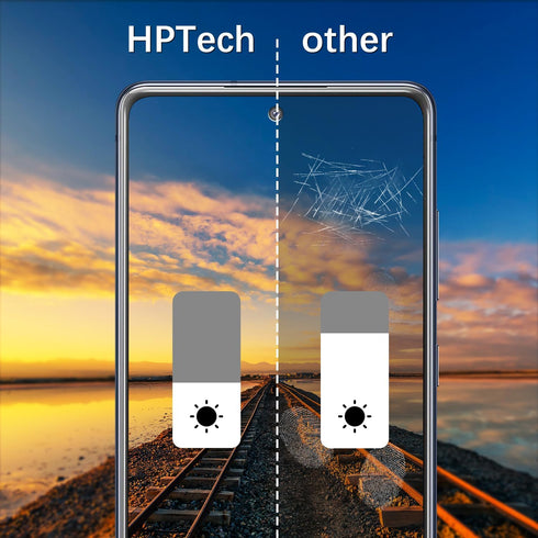 HPTech (2 Pack) Privacy Screen Protector Designed for Samsung Galaxy S20 FE, A53, A52, A51 Anti-Spy Tempered Glass, Anti Scratch, Bubble Free...