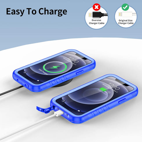 SPORTLINK Compatible with iPhone 12 Pro Max Waterproof Case - Built in Screen Protector Full Body Shockproof Dustproof IP68 Waterproof Case for iP...