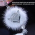 Car Decor Automotive Interior Rearview Mirrors Rearview Mirror Pendant Enchanting White Fox Diamond-Encrusted Plush Pendant Car Accessories Creati...