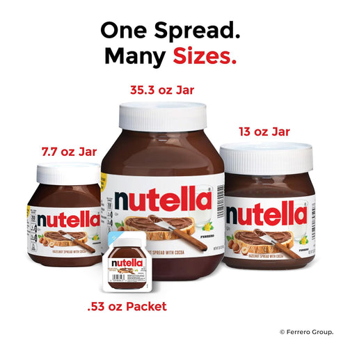 Nutella Hazelnut Spread With Cocoa For Breakfast, 7.7 Oz Jar...