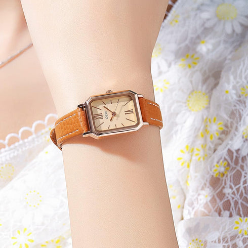 Women Wrist Watch Mini Ultra-Thin Elegant Simple Square Quartz Watches with Leather Strap 30M Waterproof Analog Watches for Girls Students Ladies…...