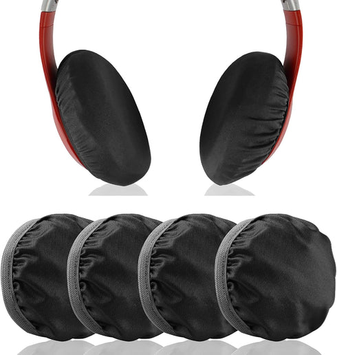 Geekria 2 Pairs Flex Fabric Headphones Ear Covers, Washable & Stretchable Sanitary Protectors for Over-Ear Headset, Sweat Cover for Gym, Gaming (M...