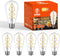 Fishbone Filament LED Edison Bulbs, 60 Watt Equivalent ST64 E26 Dimmable vintage Light Bulbs, 600Lumen 4000K Daylight White Spiral Old Fashioned L...