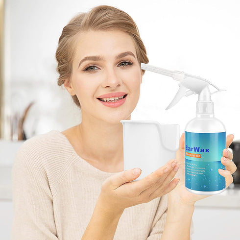 HD Visible Battery Powered Ear Wax Removal Kit, IP67 1080P Camera 6 LED Lights, Ear Irrigation Flushing System with Basin, WIFI Connection Mobile ...