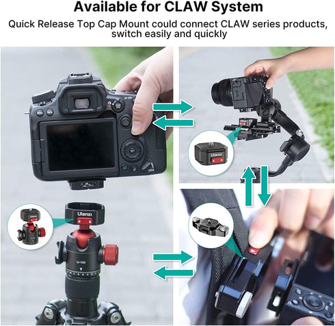 ULANZI Claw Quick Release Base Mount Upgraded Version Tripod QR Camera Mount Adapter Suitable for Tripod?Only Base Mount?...