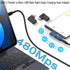 QIANRENON USB C to Micro USB 90° Angle Charging Data Connector Plug USB C Female to Micro USB Male Right Angle Adapter 10W (5V2A) 480Mbps, for Pho...