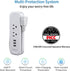 Travel Power Strip with USB - NTONPOWER 2 Outlets 3 USB Portable Desktop Charging Station, 15 inches Wrapped Short Extension Cord for Hotels, Crui...