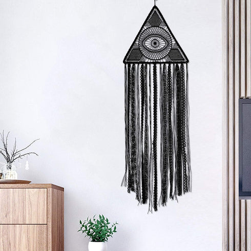 Dremisland Evil Eye Dream Catcher - Large Pure Black Boho Wall Hanging Ornament Gift...