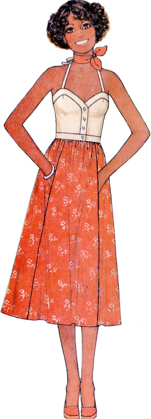 McCall's Misses' Vintage 1970's Top and Skirt Sewing Pattern Kit by Laura Ashley, Design Code M8429, Sizes 18-20-22-24-26...