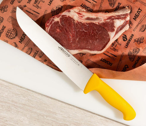 Arcos Butcher Knife 10 Inch Nitrum Stainless Steel and 250 mm blade. Professional Cooking Knife For Cutting Meat, Fish and Vegetables. Ergonomic P...