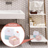Tecbeauty Qtips Storage Organizer - 2-Grid Dispenser with Hinged Lids for Swabs, Balls, Pads, Pink...