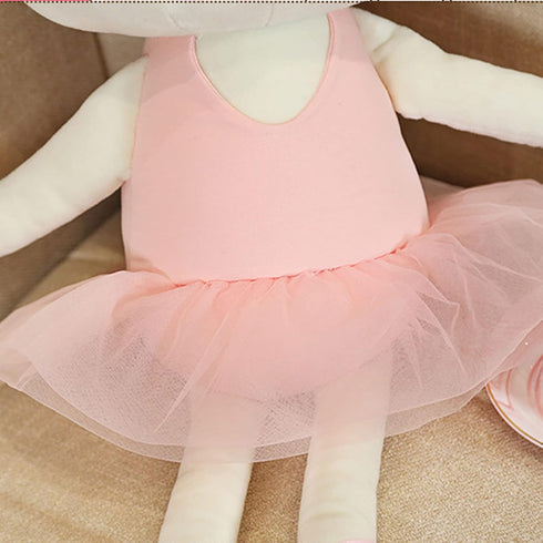 Plush Ballerina Dolls Kitty Cat Stuffed Animals Toys Ballet Dance Recital Gifts for Girls White 13.5 Inches...