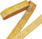 NBEADS 7.7 Yards Gold Jacquard Ribbon Trim, 1-1/4 Inch Wide Boho Woven Trim Ethnic Floral Ribbon Embroidery Polyester Flat Ribbon for DIY Craft Cl...