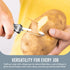 Linden Sweden Soft Grip Peeler - Gray | Rust Resistant Vegetable Peeler with Ergonomic Handle for Safety and Control | Dishwasher Safe Potato Peel...