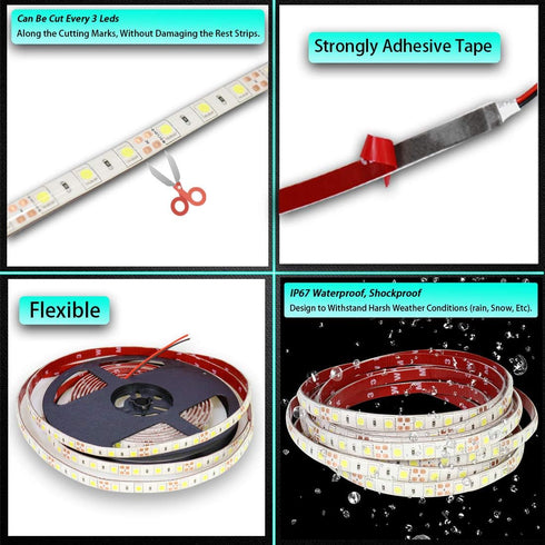 RV Led Awning Party Light, Led Awning Strip Light for Camper Motorhome Travel Trailer Concession Stands Food Trucks, Light Up Canopy Area for BBQ ...