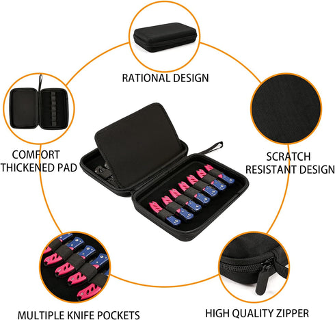 Pocket Knife Display Case Folding Knife Carrying Case with Handle Collection EVA Pocket knife Outdoor Mini Knife Organizer Storage Holder for Tact...
