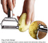 Sunkuka Julienne Peeler Stainless Steel Cutter Slicer with Cleaning Brush Pro for Carrot Potato Melon Gadget Vegetable Fruit...