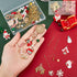 SUNNYCLUE 1 Box DIY 10 Pairs Christmas Charms Enamel Snowflake Charms Earrings Making Starter Kit Snowman Charm Santa Claus Christmas Socks Charms...
