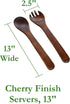Lipper International Cherry Finished Salad Servers, 13" Long, One Pair...
