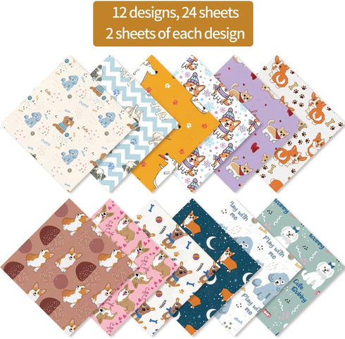 6x6” 160gsm cardstock Single Sided Scrapbooking 24 Paper Pad vintage decoupage scrapbook kit patterned paper junk journal supplies journaling supp...